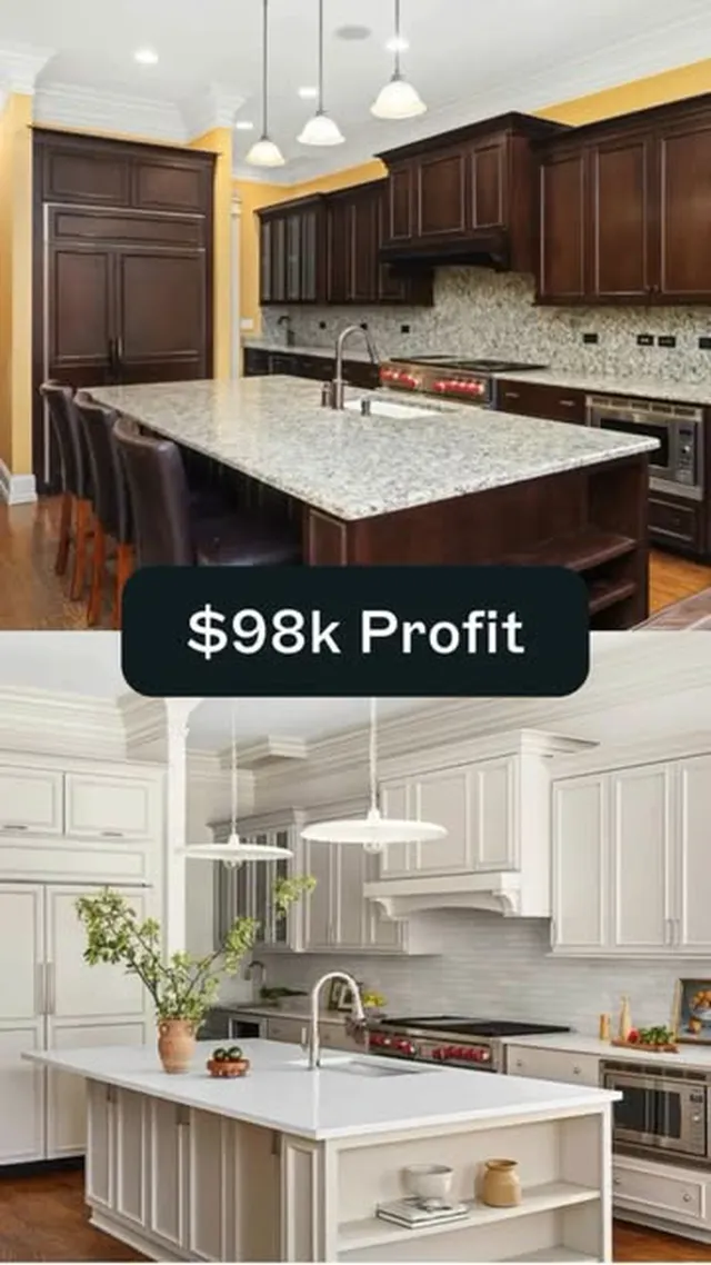 Reel: kitchen countertop and appliance update, posted June 11, 2026 by @renosellsdallas on Instagram